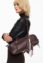 Load image into Gallery viewer, Smting | Large Leather Baguette Bag
