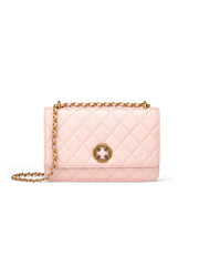 Smting | Four-Leaf Clover Clasp Quilted Golden Chain Bag