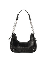 Load image into Gallery viewer, Smting | Small Baguette Bag with Chain and Leather Strap
