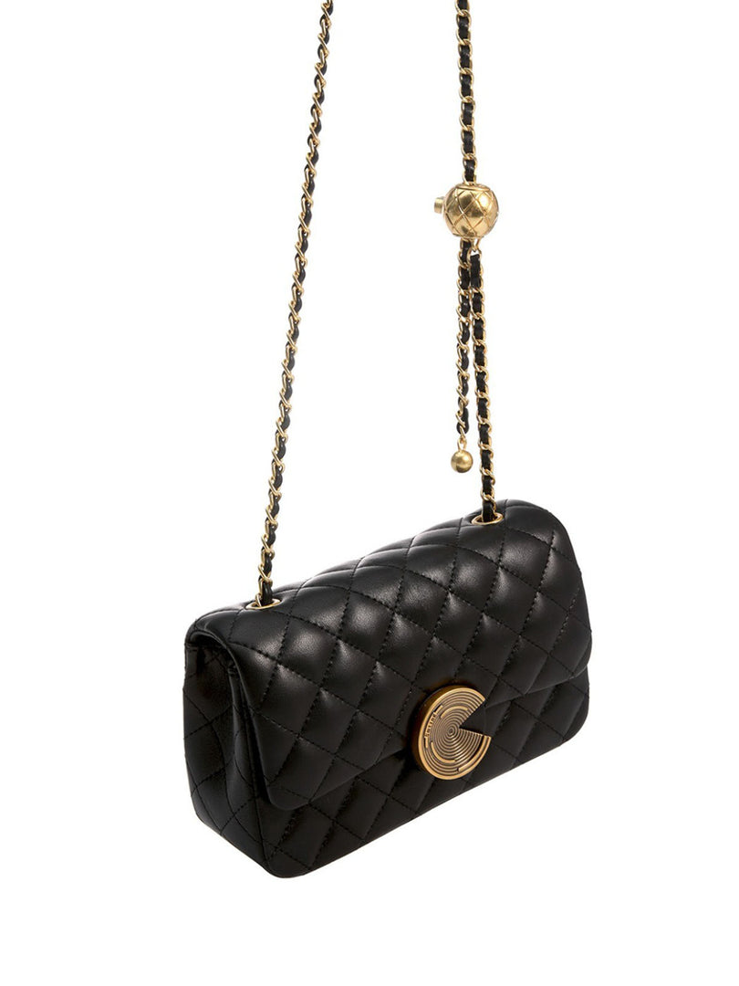 Smting | quilted golden chain bag