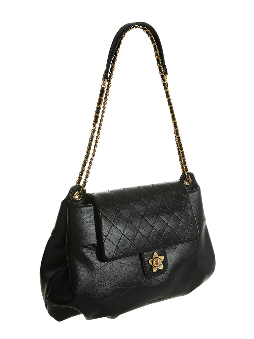 Smting | quilted chain ruched bag