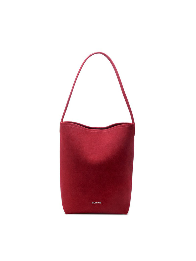 Smting | suede bucket purse