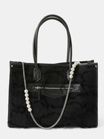 Load image into Gallery viewer, Smting | top handle pearl chain tote bag
