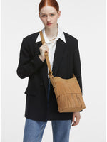 Load image into Gallery viewer, Smting | suede bucket bag with tassel
