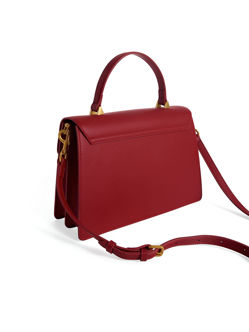 Smting | top handle flap bag with Hulu Lock