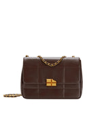 Load image into Gallery viewer, Smting | Chocolate Lock quilted golden chain bag
