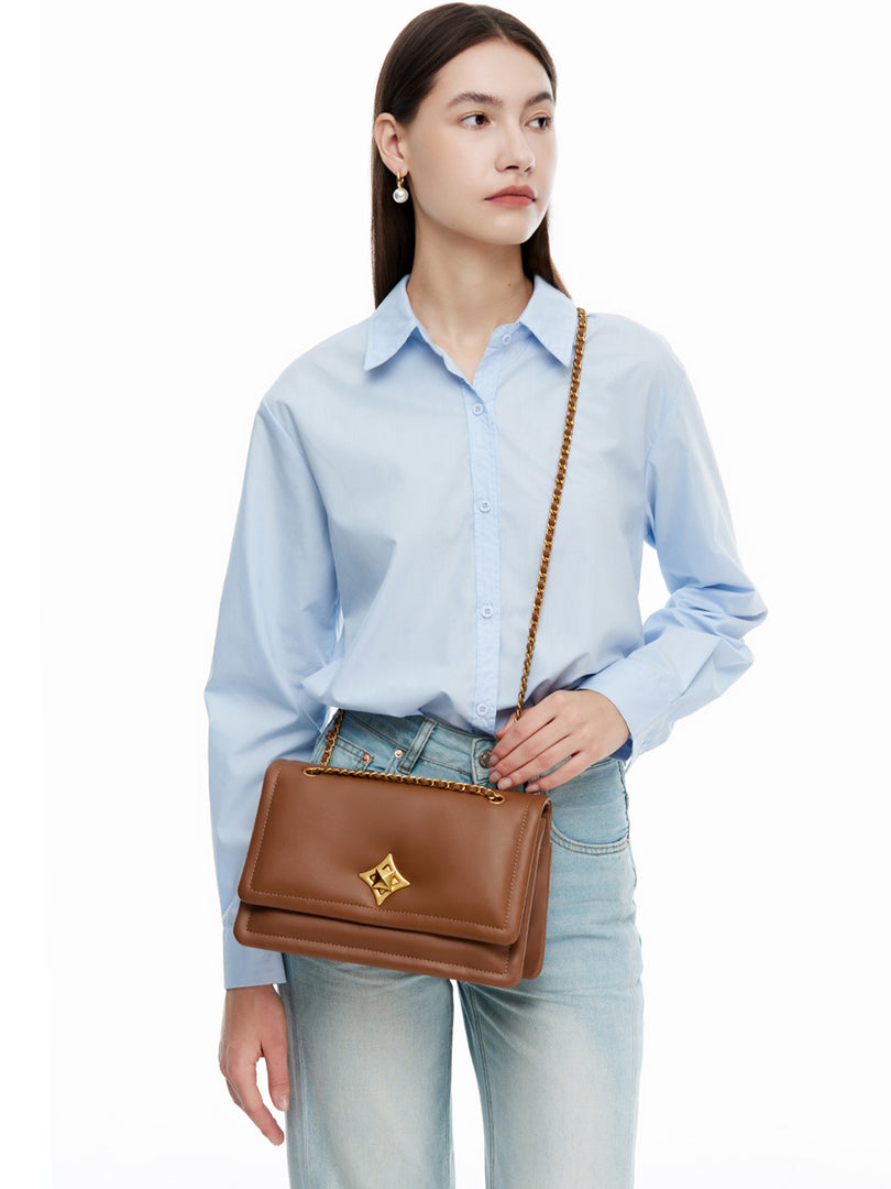 Smting | chain flap bag with Four-pointed Star Lock