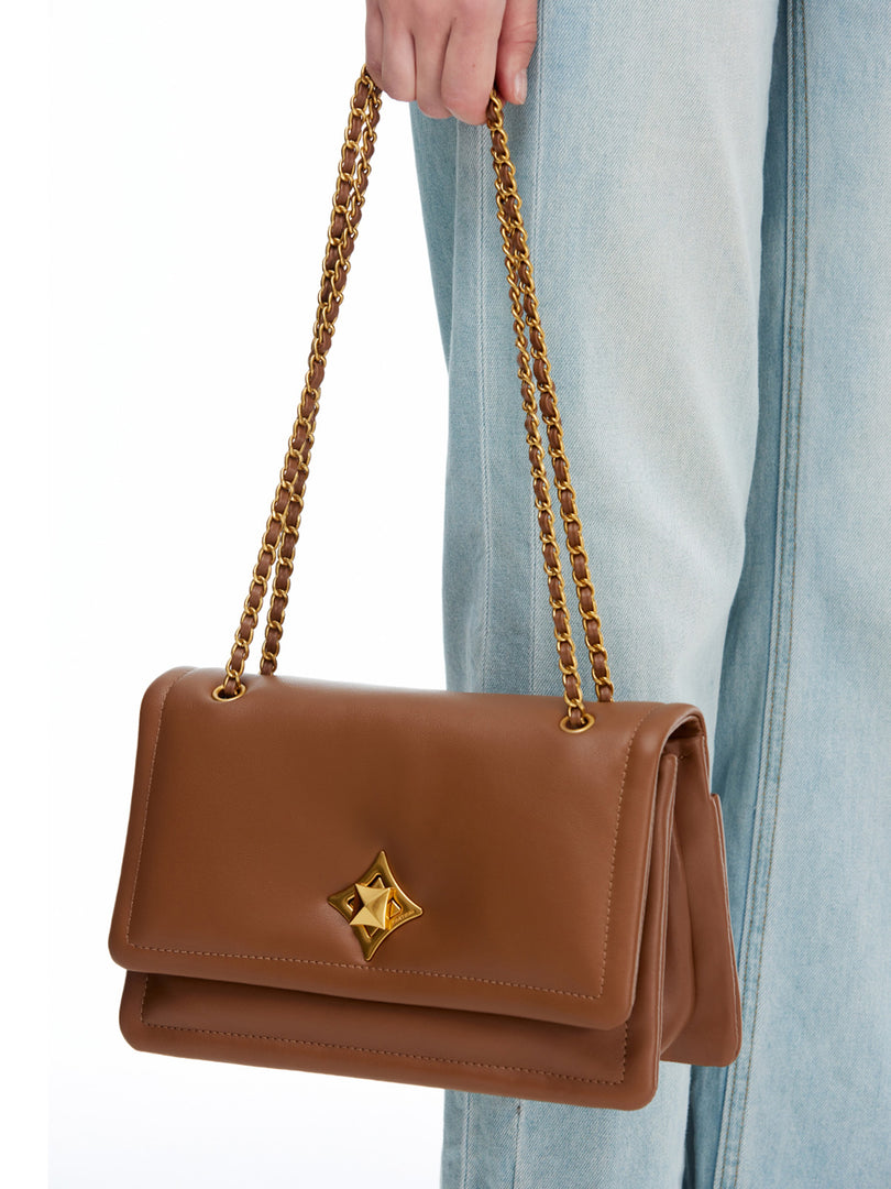 Smting | chain flap bag with Four-pointed Star Lock