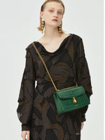 Load image into Gallery viewer, Smting | croc chain flap bag
