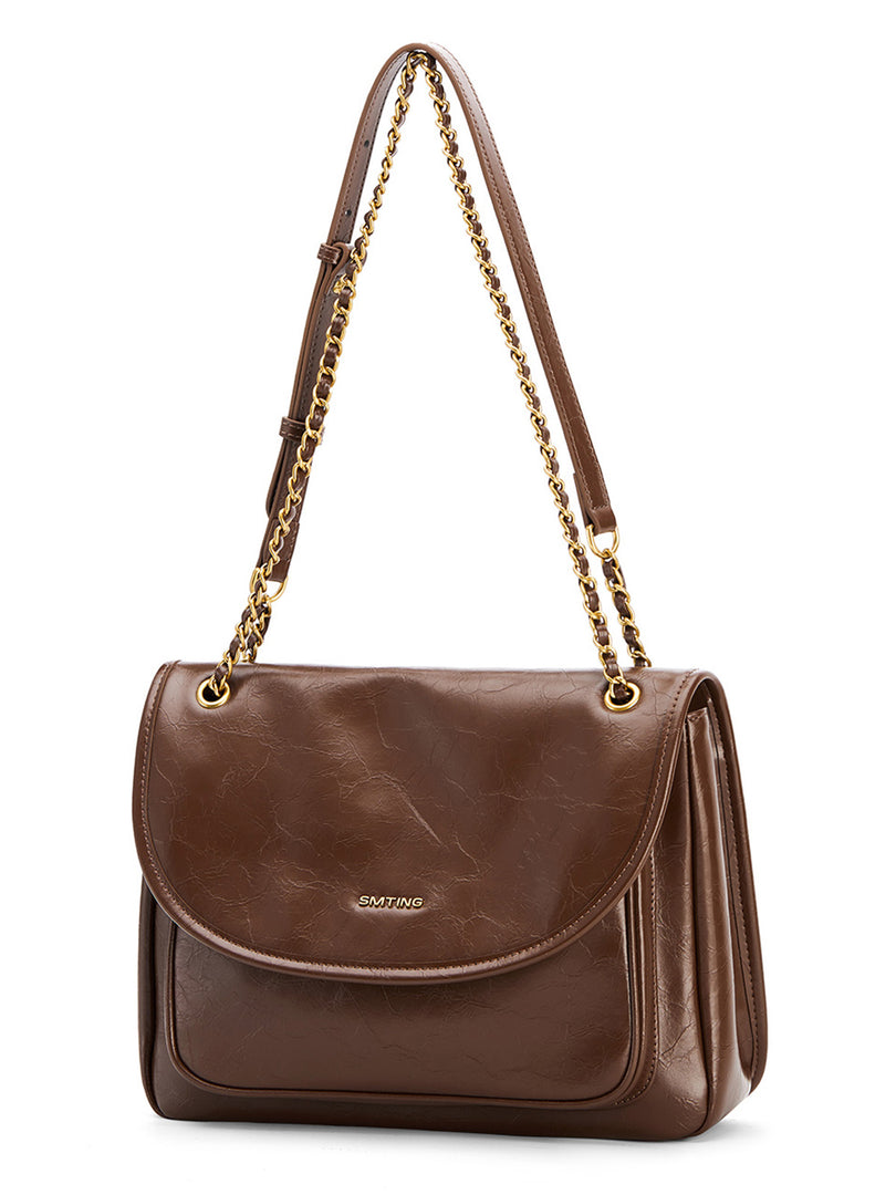 Smting | golden chain flap bag