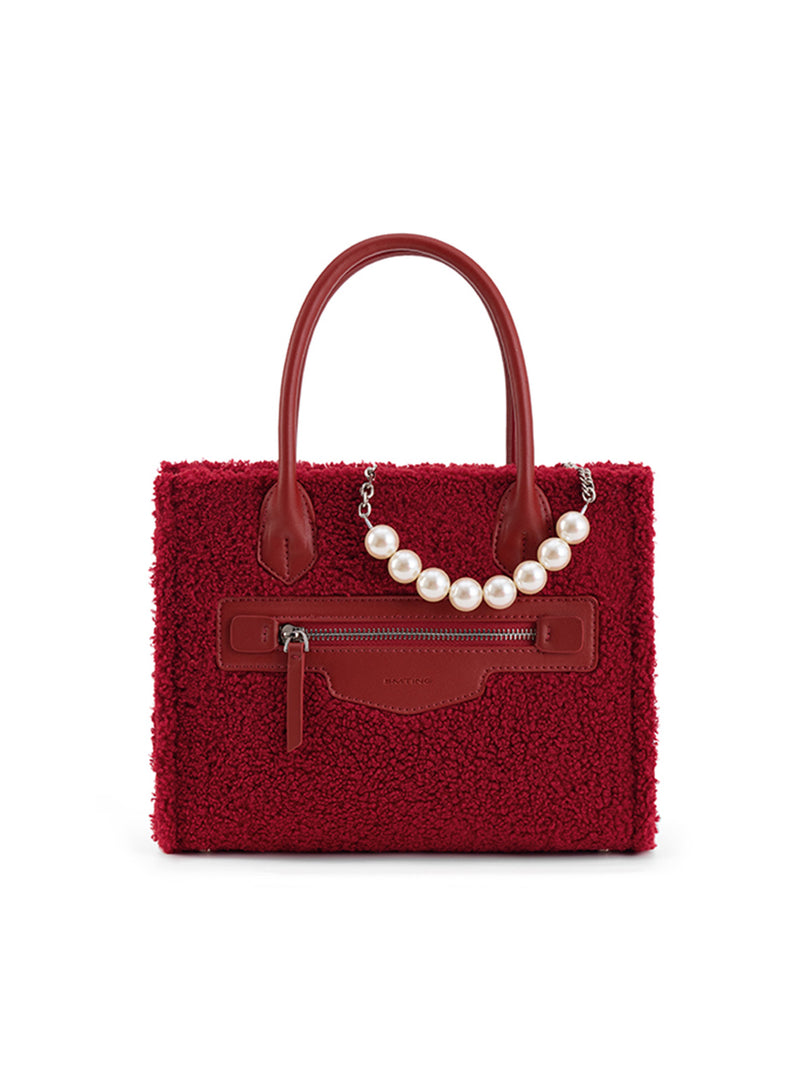 Smting | Fluffy Tote Bag with Top Handle