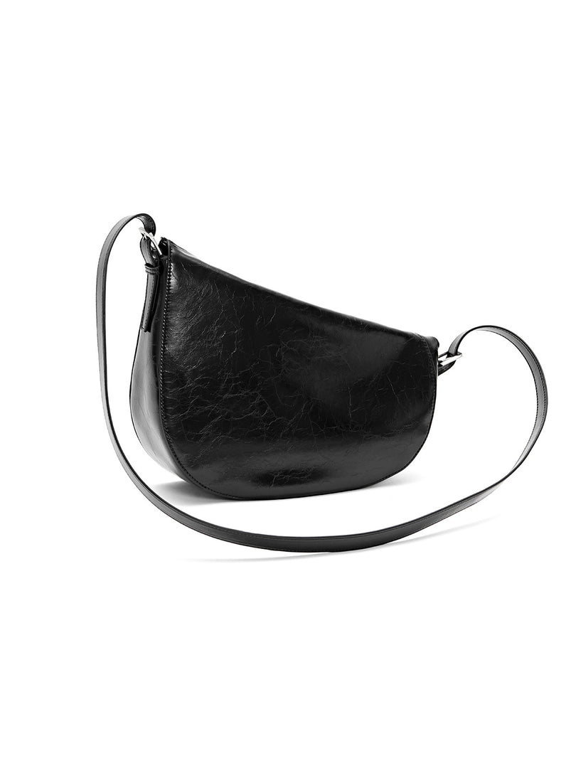 Smting | half moon crossbody bag with zipper