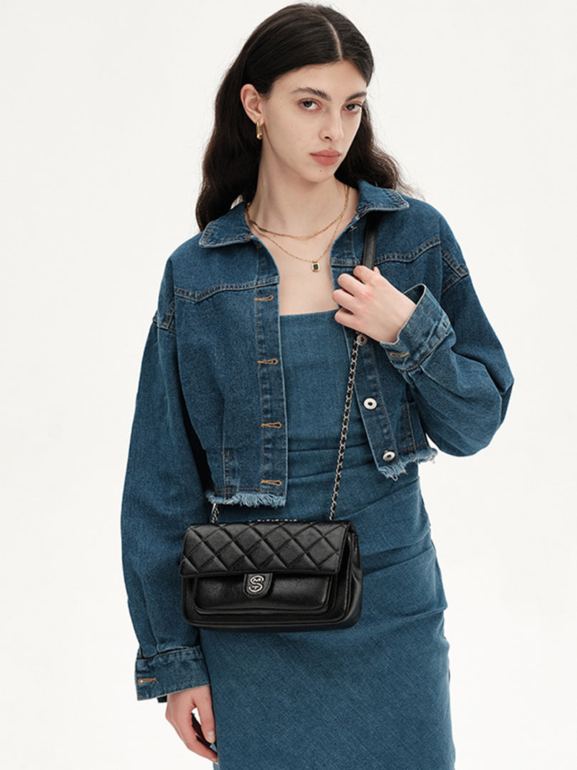 Smting | Quilted Chain Flap Bag