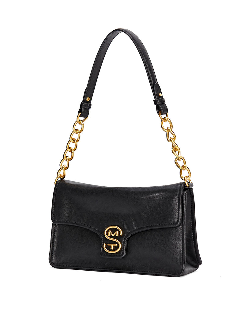 Smting | Leather Flap Shoulder Bag