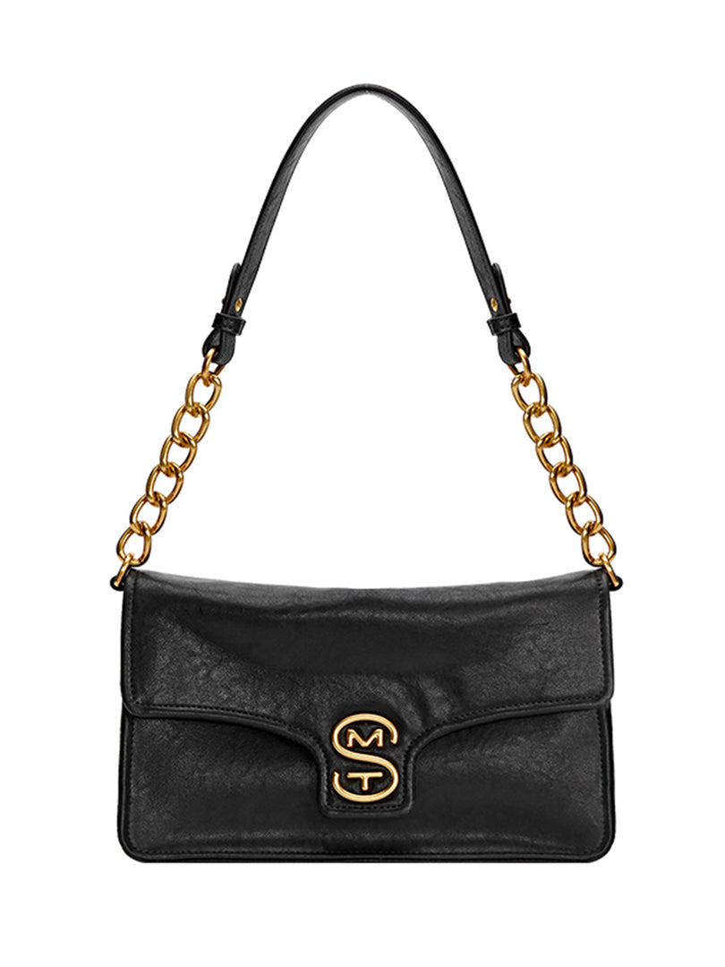 Smting | Leather Flap Shoulder Bag