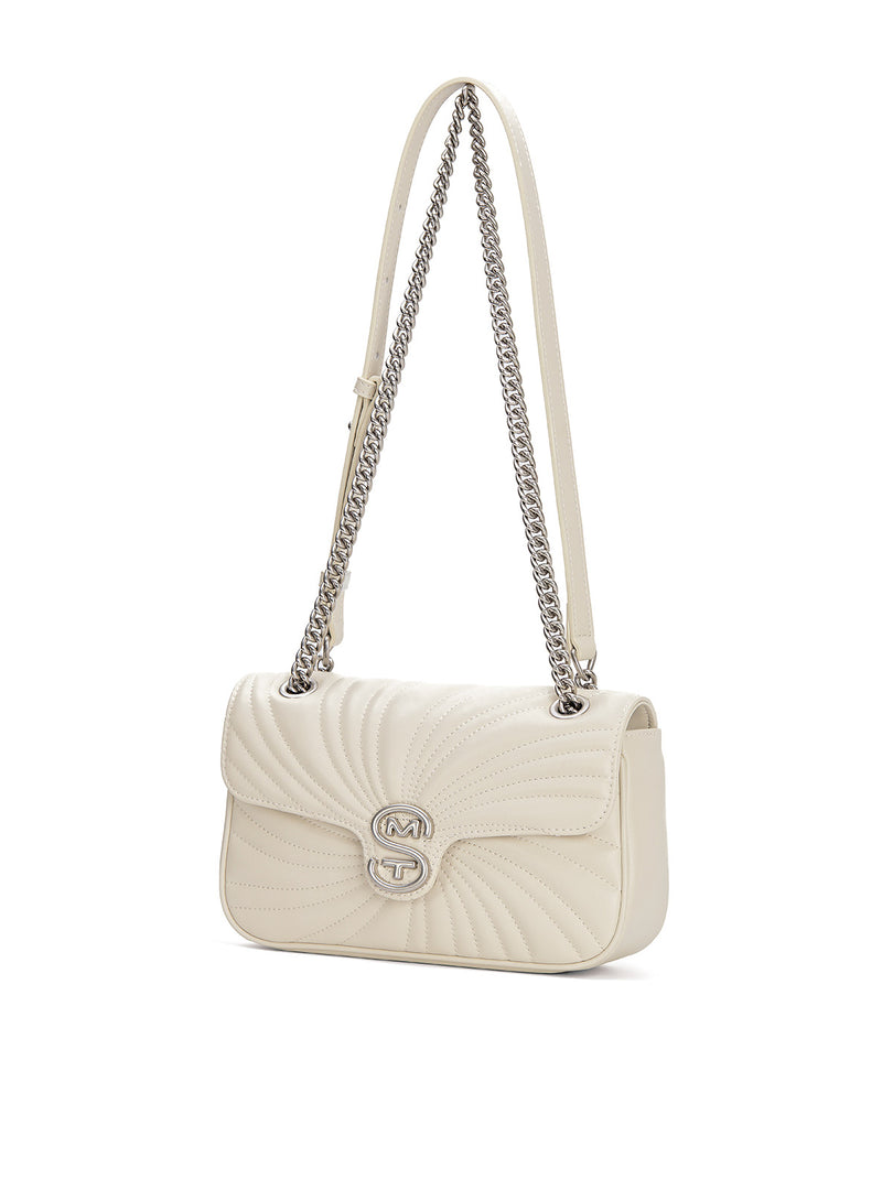 Smting | Leather Chain Flap Crossbody Bag