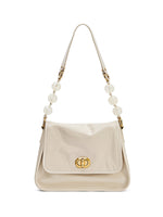 Load image into Gallery viewer, Smting | Leather Pearl Chain Ava Flap Bag
