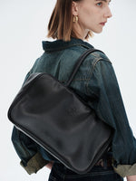 Load image into Gallery viewer, Smting | Leather Hobo Handbag with Zipper
