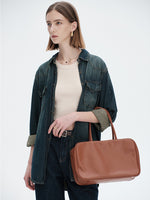 Load image into Gallery viewer, Smting | Leather Hobo Handbag with Zipper
