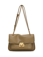 Load image into Gallery viewer, Smting | Leather Chain Flap Bag with Gate Lock
