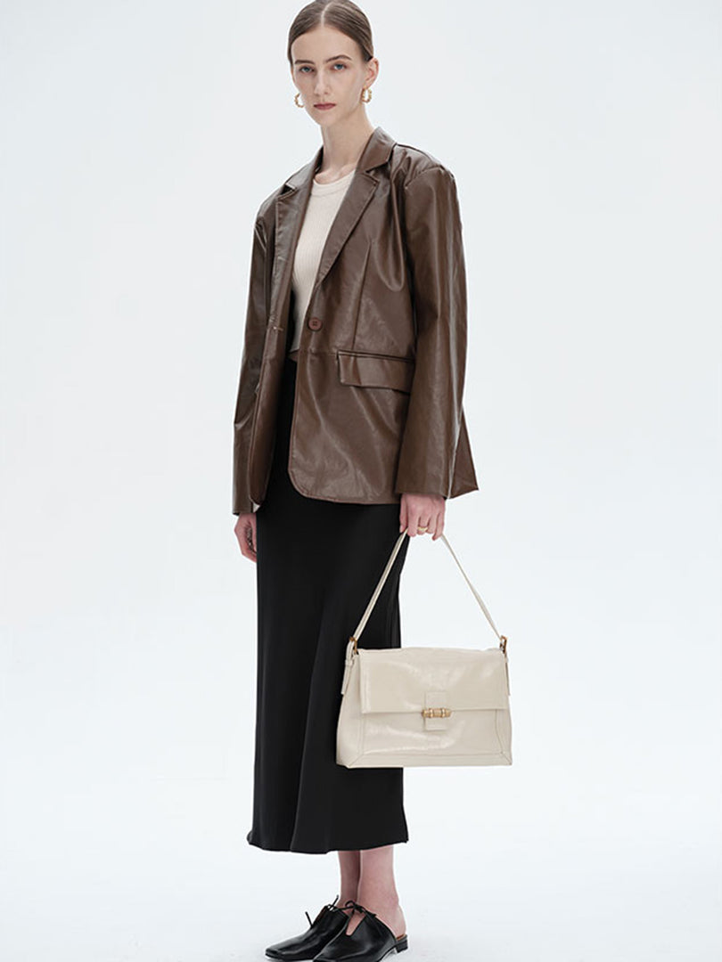 Smting | Flap Bag with Bamboo Slips Lock