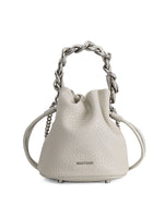 Load image into Gallery viewer, Smting | Small Leather Crossbody Bucket Bag with Leather Woven Chain Handle
