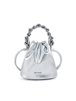 Load image into Gallery viewer, Smting | Small Leather Crossbody Bucket Bag with Leather Woven Chain Handle
