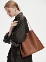 Load image into Gallery viewer, Smting | Leather Shopper Tote Bag
