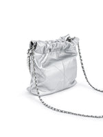 Load image into Gallery viewer, Smting | Leather Bucket Bag Pearl chain
