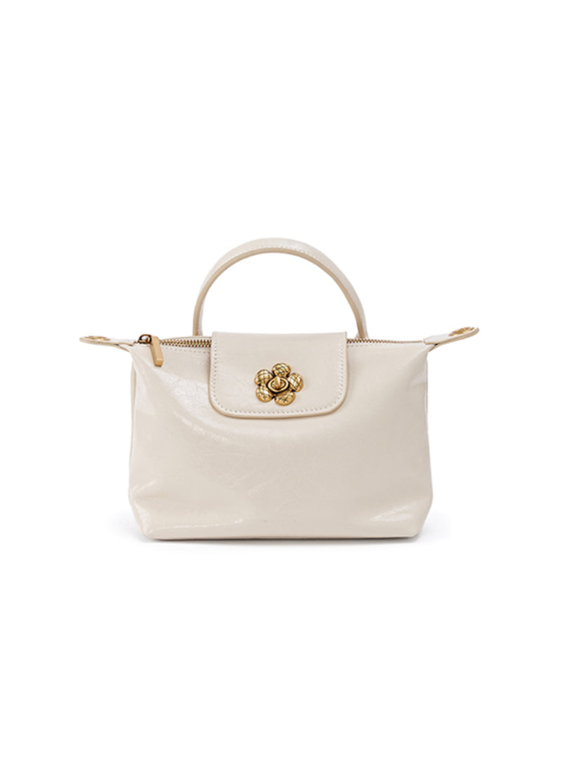 Smting | Zippered Small Tote Bag with Sunflower Lock