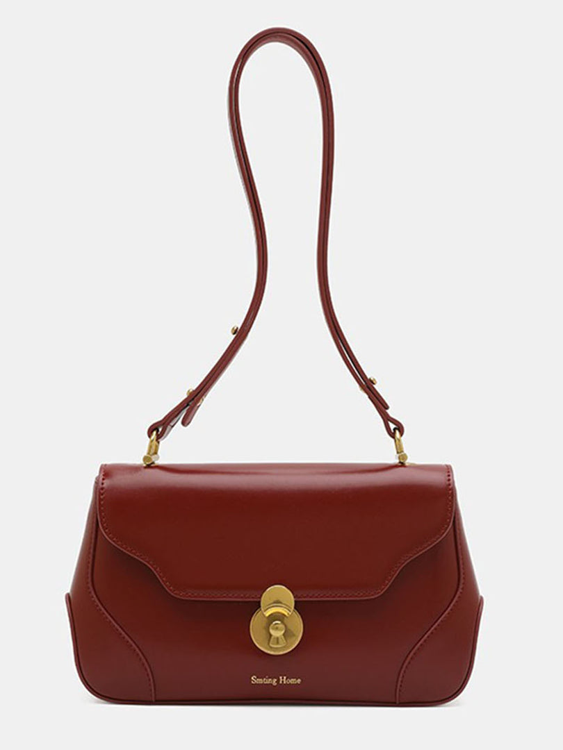 Smting | leather baguette bag