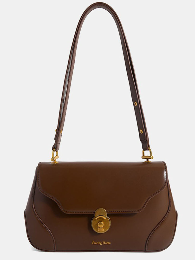 Smting | leather baguette bag