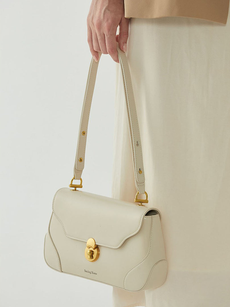 Smting | leather baguette bag