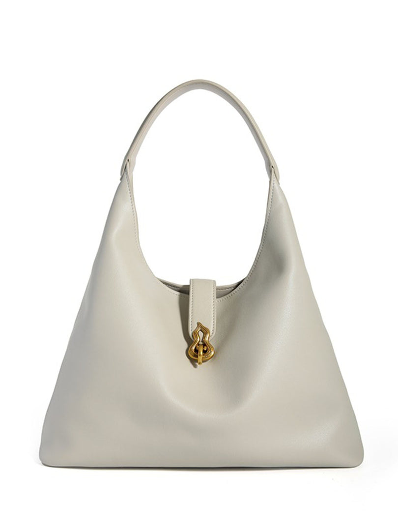 Smting | Large Leather Hobo Bag with our Hulu Lock