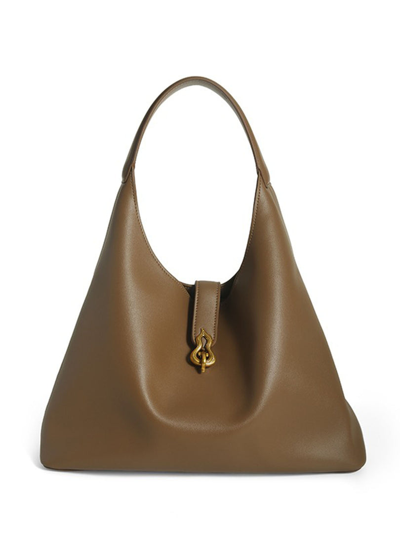 Smting | Large Leather Hobo Bag with our Hulu Lock