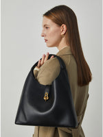 Load image into Gallery viewer, Smting | Large Leather Hobo Bag with our Hulu Lock
