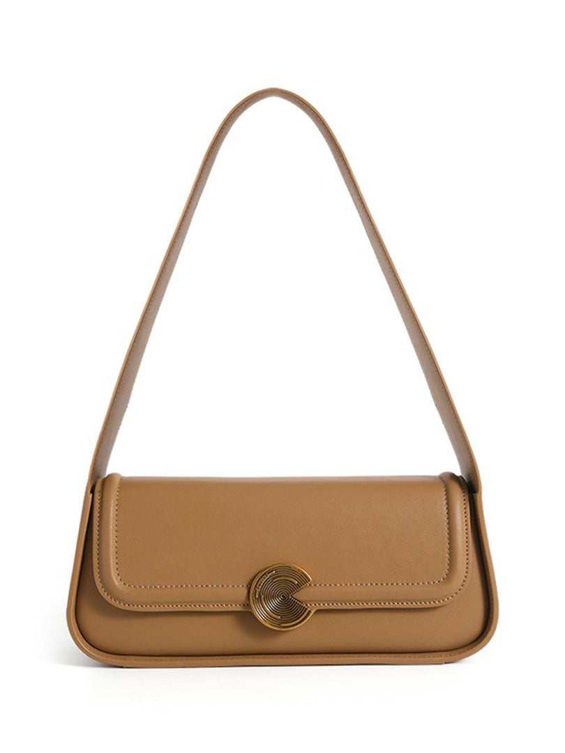 Smting | leather baguette bag