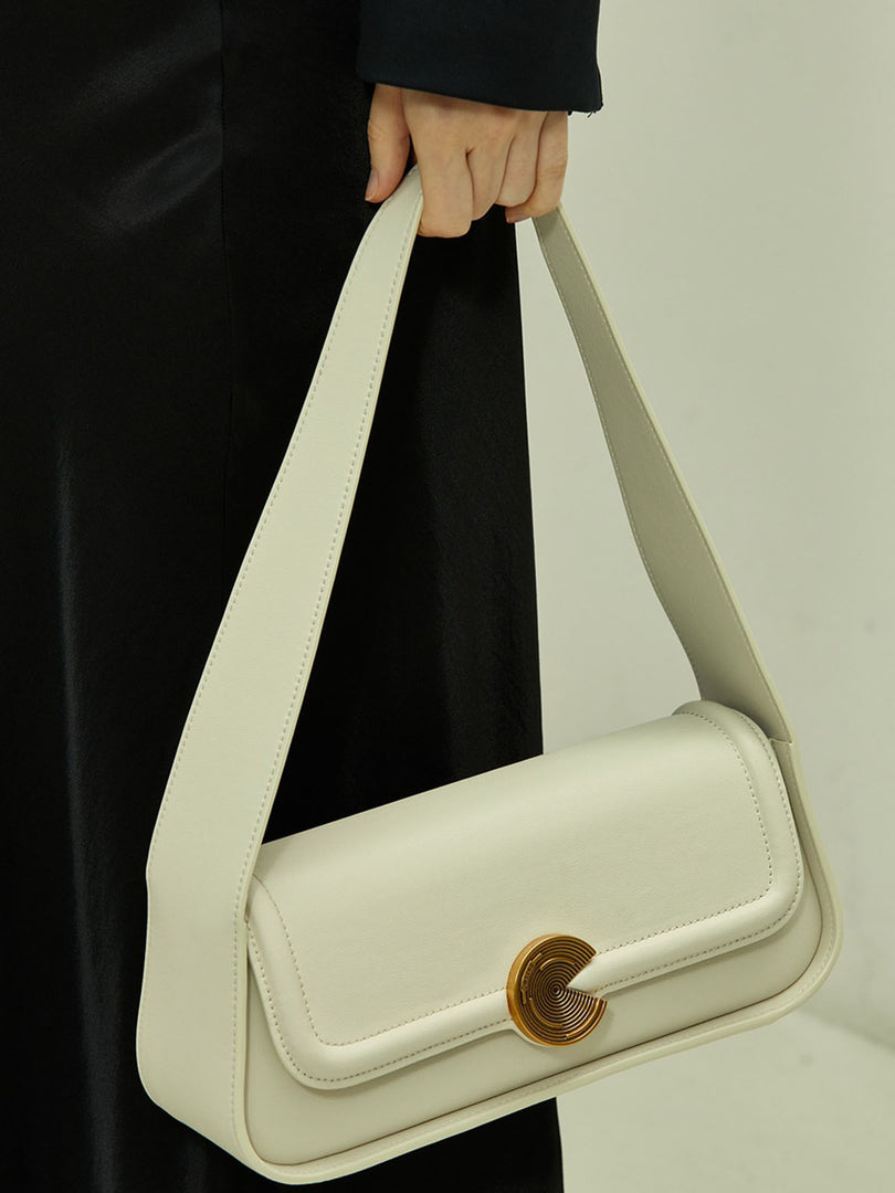 Smting | leather baguette bag