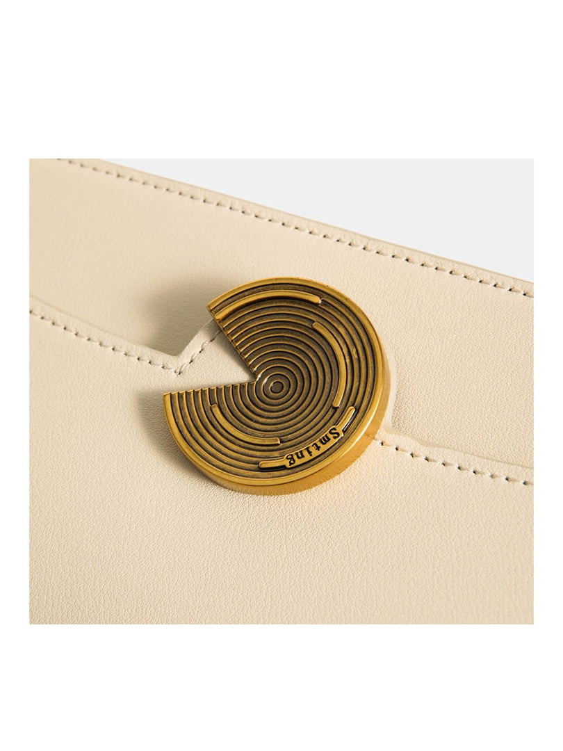 Smting | Small Baguette Bag with Vinyl Record Inspired Snap